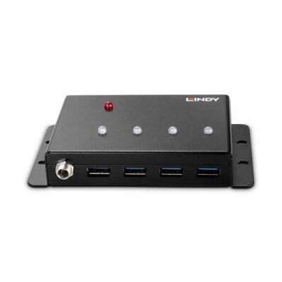 3. Lindy 43374 huby i koncentratory USB 3.2 Gen 1 (3.1 Gen 1) Type-B 5000 Mbit/s Czarny