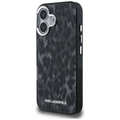 2. Etui Karl Lagerfeld IML Leopard Pattern MagSafe na iPhone 16 - czarne