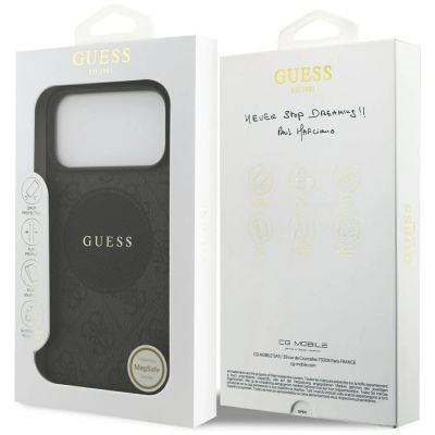 8. Etui Guess 4G Circle Classic Logo MagSafe na iPhone 17 Pro Max - czarne