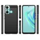 2. Carbon Case etui do Infinix Hot 20 Play elastyczny silikonowy karbonowy pokrowiec czarne