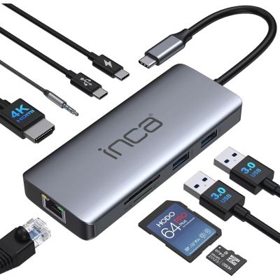 3. Inca ITPC-10TX huby i koncentratory USB Type-C 5000 Mbit/s Szary