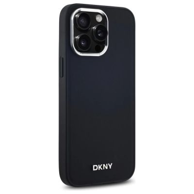 4. Etui DKNY Plain Logo MagSafe na iPhone 14 Pro Max - czarne