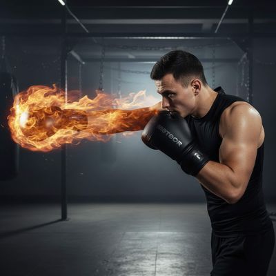 12. Rękawice bokserskie Meteor 12 oz treningowe, rzep, PU