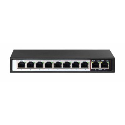 Extralink Switch PoE CERES 8x 100Mb/s PoE/PoE+, 2x RJ45 Uplink 100Mb/s, 96W