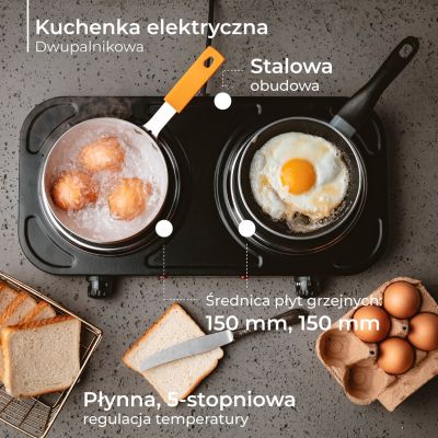 14. Kuchenka Adler MS 6509 (2 pola grzejne; 2000W)