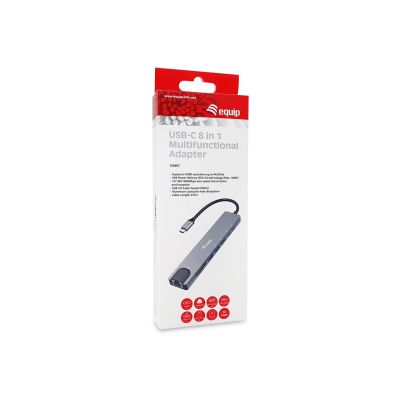 7. Adapter USB Equip 133497 USB Type-C Czarny, Szary