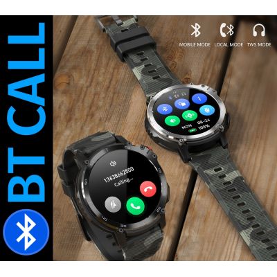 15. Smartwatch Męski RUBICON RNCF08 Black/Moro SMARUB232