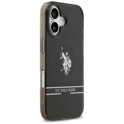 4. Etui US Polo DH and Bottom Stripe Logo MagSafe na iPhone 17 - czarne