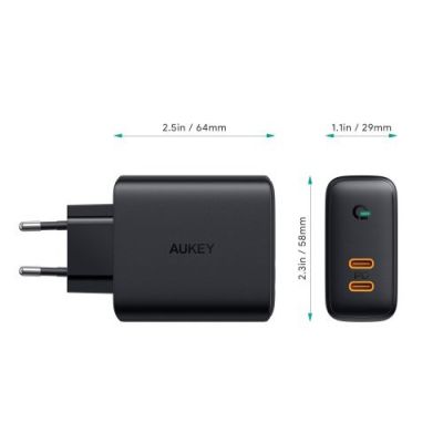 5. AUKEY PA-D2 ŁADOWARKA SIECIOWA 36W 2XUSB-C PD