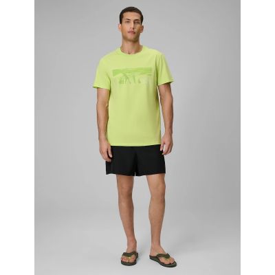 4. T-shirt reagular z nadrukiem męski 4F 4FWSS26TTSHM3035-42S