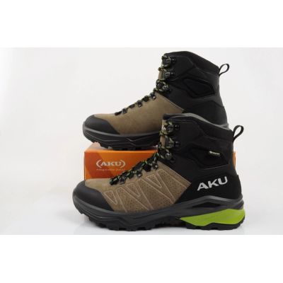 10. Aku buty sportowe trekkingowe męskie Adapta Gore-tex skórzane czarne zielone