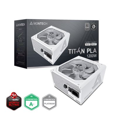 3. Zasilacz Montech Titan PLA 1200W - 80 PLUS & Cybenetics Platinum, modular, PCIe 5.1 - 1200 Watt