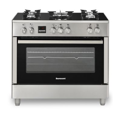 Kuchnia gazowo-elektryczna Ravanson KWGE-K90 Glass Inox