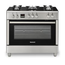 Kuchnia gazowo-elektryczna Ravanson KWGE-K90 Glass Inox