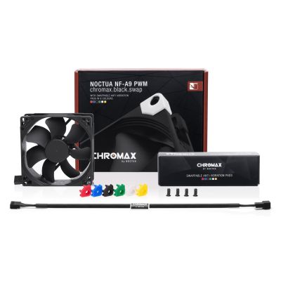 3. Wentylator NOCTUA 120mm NF-A9 PWM Chromax Black Swap Colors