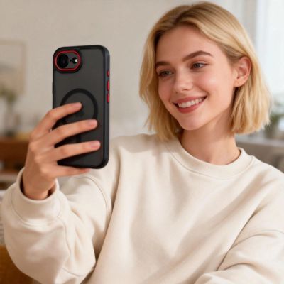8. Etui Tech-Protect MagCam na iPhone 16e / 17e - półprzezroczyte
