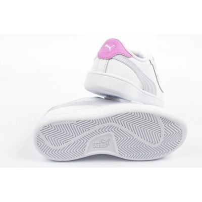 8. Puma buty sportowe dziecięce Smash 3.0 sneakersy białe skórzane modne
