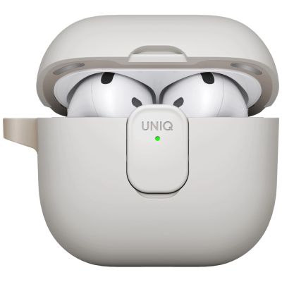 3. Etui UNIQ Clyde Lock Case do AirPods 4 - beżowe