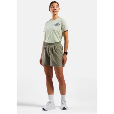 6. Spodenki damskie Odlo ESSENTIAL 4 INCH 2-in-1 short beżowe