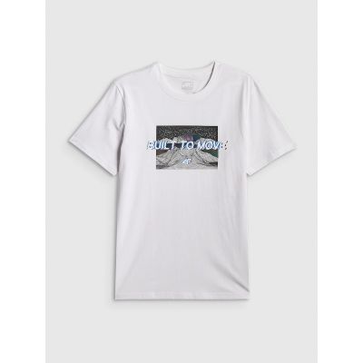 9. T-shirt regular z nadrukiem męski 4F 4FRSS26TTSHM3658-10S