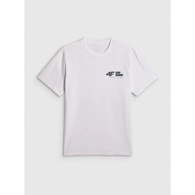 5. T-shirt regular gładki męski 4F 4FRSS26TTSHM3992-10S