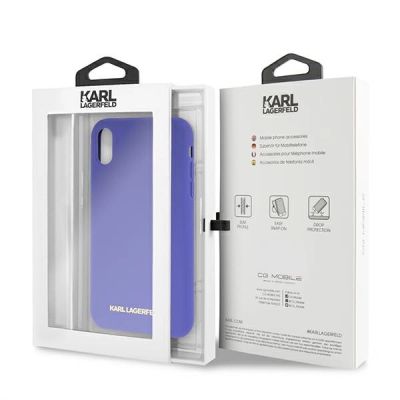 7. Etui Karl Lagerfeld Silicone na iPhone Xr  - fioletowe