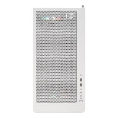 6. Drewniana obudowa PC Montech XR, Midi-Tower, ATX, ARGB, Szkło hartowane - biała