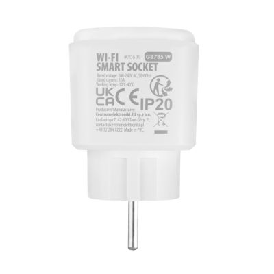 10. GREENBLUE ZDALNIE STEROWANE GNIAZDKO WIFI, ANDROID/IOS/ALEXA/GOOGLE HOME, TIMER, WATOMIERZ, MAX 16A/3840W GB735 W