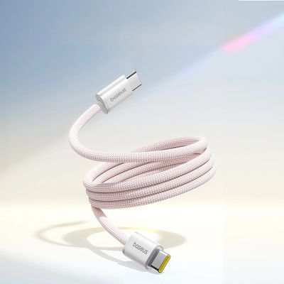 9. Kabel Baseus Dynamic 4 Pro 100W USB-C - USB-C 1m - różowy