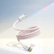 9. Kabel Baseus Dynamic 4 Pro 100W USB-C - USB-C 1m - różowy