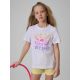 T-shirt bawełniany dziewczęcy 4F 4FJRSS26TTSHF3913-10S