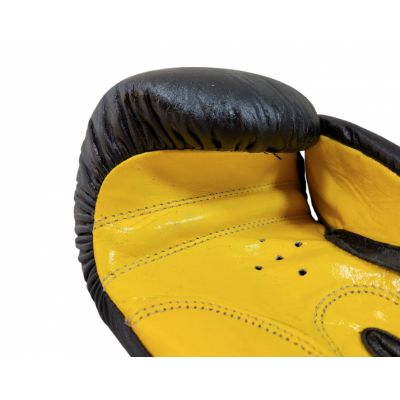 10. (W) Rękawice bokserskie TOP TEN FIGHT RTT-2 10 oz czarno-żółte