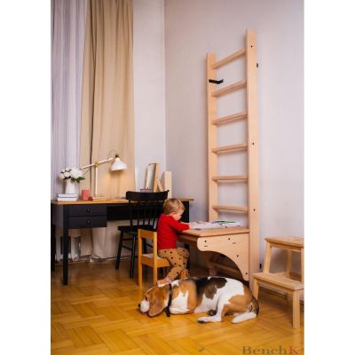 65. DRABINKA Z DREWNIANYM DO PODCIĄGANIA Z BIURKIEM BENCHK 112