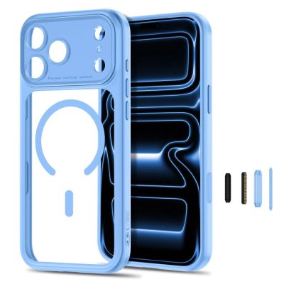 2. Etui Tech-Protect MagPeak MagSafe CC na iPhone 18 Pro / 17 Pro - przezroczysto-błękitny