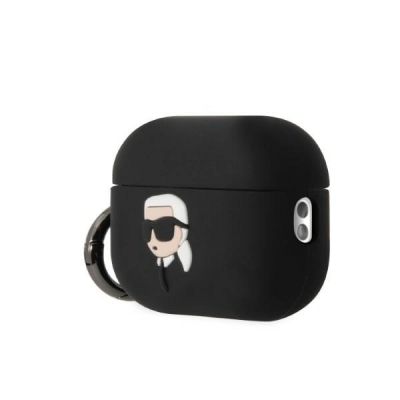 3. Etui Karl Lagerfeld Silicone Karl Head 3D na AirPods Pro 2 - czarne
