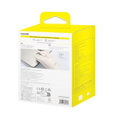 11. Mysz komputerowa Baseus Editor bezprzewodowa z akumulatorem 800mAh i wskaźnikiem stanu baterii - biała