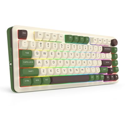 6. REDRAGON K681CGC-RGB-PRO Cyrus klawiatura USB + RF Wireless + Bluetooth Biały, Zielony