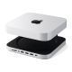 2. Satechi Stand & Hub - podstawka i hub do Mac Mini/Studio (USB-C 3.2, USB-A 3.2, 2x USB-A 3.0, 3,5mm jack, port micro/SD, NVMe/M.2 SATA SSD)