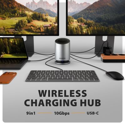 2. Axagon HMC-WL9 stacja dokująca Przewodowa USB 3.2 Gen 2 (3.1 Gen 2) Type-C Szary