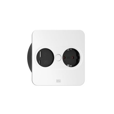 Bachmann 946.015 gniazdko elektryczne Type E + USB A + USB C Stal nierdzewna
