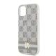 6. Etui DKNY IML Checkered Mono Pattern & Printed Stripes MagSafe na iPhone 11 / Xr - beżowe