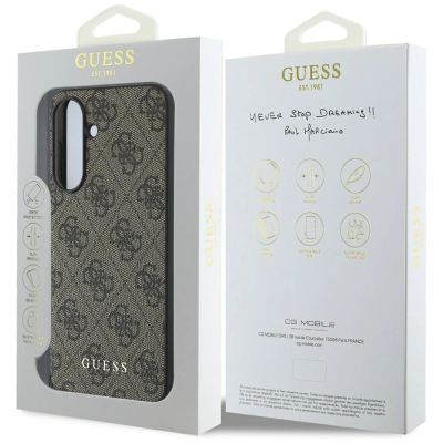 7. Etui Guess 4G Charms Collection na Samsung Galaxy A56 - brązowe