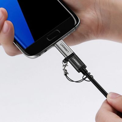 7. Ugreen adapter przejściówka z USB Typ C na micro USB szary (50590)