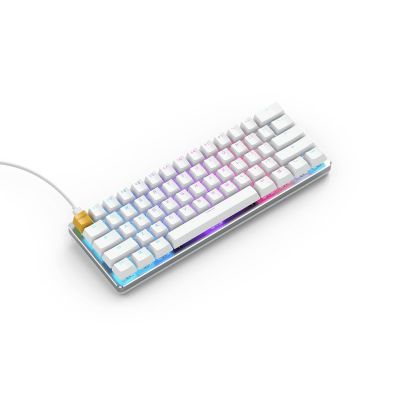 2. Glorious PC Gaming Race GMMK klawiatura USB QWERTY Amerykański międzynarodowy Srebrny, Biały