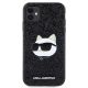 3. Etui Karl Lagerfeld Glitter Choupette Patch na iPhone 11 / Xr - czarne