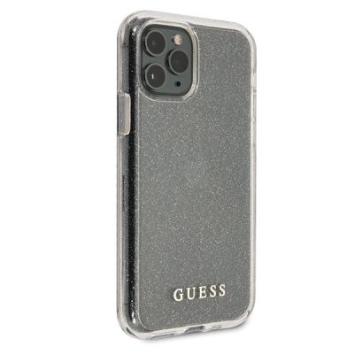 5. Etui Guess Glitter na iPhone 11 Pro Max - srebrne