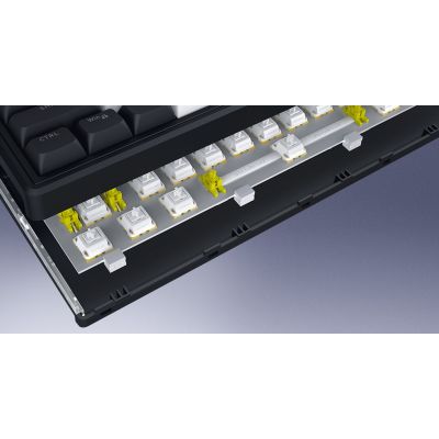 10. HATOR Skyfall Pro Wireless 80 klawiatura Gaming USB + RF Wireless + Bluetooth QWERTY US English Czarny, Szary