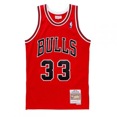 5. Mitchell &amp; Ness koszulka męska Chicago Bulls NBA Swingman Jersey Scottie Pippen #33 SMJYGS18153-CBUSCAR97SPIN