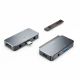 8. HUB Tech-Protect V6 4w1 USB-C - USB-A 3.0 / USB-C PD100W / HDMI / mini jack 3.5mm - szary