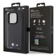 8. Etui BMW Leather Stamp Tricolor do iPhone 15 Pro - czarne